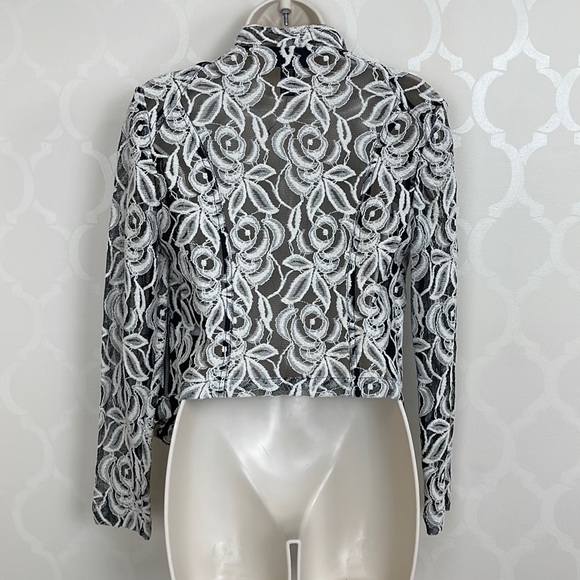 INC ZIPPER DETAIL FLORAL JACKET - Picture 4 of 8